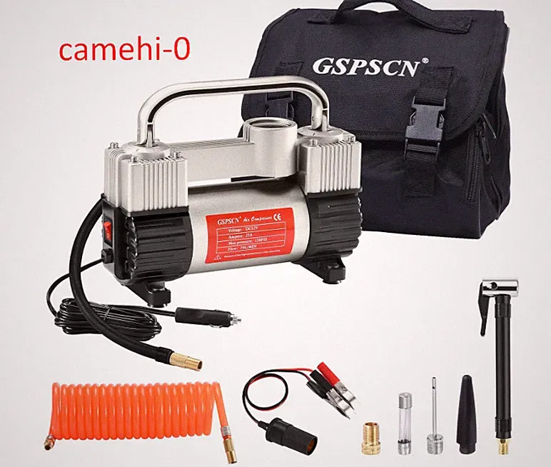6X Faster 12V 150PSI Metal Air Compressor, Dual Cylinder, Portable Bag for Cars!