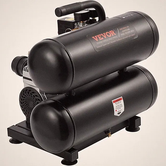 Horizontal 4.6gal Air Compressor 90PSI Oil-Free Performance
